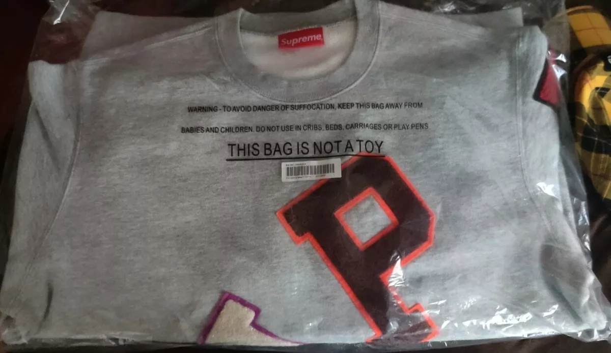 SUPREME Large Big Arc Crewneck Sweatshirt HEATHER GREY F/W 2020