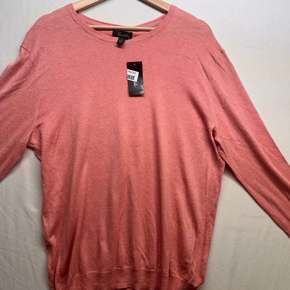 tasso elba sweater Cotton/linen/modal blend L/sleeve  pink Sz Large.. - Image 2 of 4