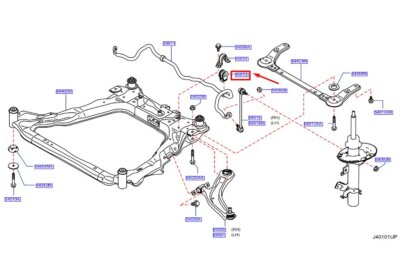 Nissan X-Trail T32 Stabilisatorbuchse vorne 546134BD4A NEU ORIGINAL