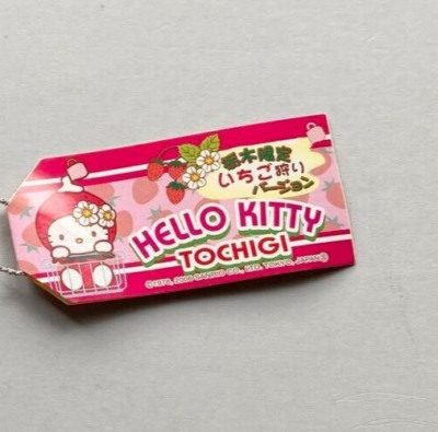 Hello Kitty Strawberry Picking Gotochi Tochigi Charm Strap Limited