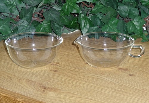 Jenaer Glas Zuckerschale und Sahnegießer Wagenfeld im Bauhaus-Design - Bild 5 von 5