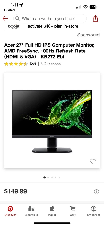 Acer KB2 - 27'' Full HD IPS VRB Monitor - Image 3 of 3