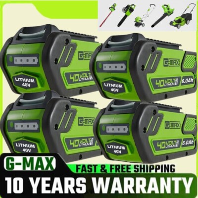 40V 6.0Ah For Greenworks G-MAX Lithium Battery 29472 29462 29252 20202 40 Volt