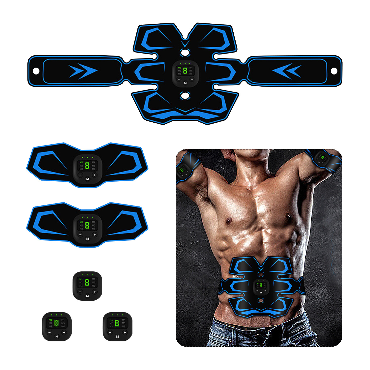 EMS Abdominal Muscle Toning Trainer ABS Stimulator Toner Fitness Gym Belt