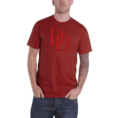 Mens Marvel: Daredevil initials Silhouette Logo T Shirt