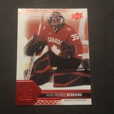 2022 Upper Deck Team Canada Juniors Women's WC Red Foil Ann-Renee Desbiens #59