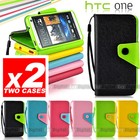 6 Colors Colorful Season Leather Wallet Flip Stand Case Cover For HTC ONE M7 Zoe