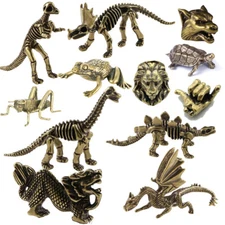 Brass Figurine Statue Miniature Ornament Animal Figurines Home Office Decor USA