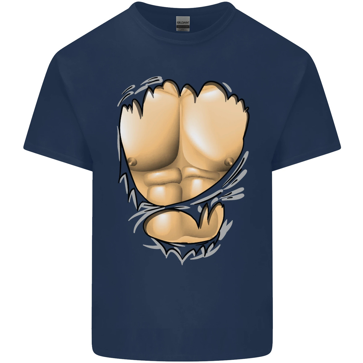 Gym Ripped Muscles Effect Kids T-Shirt Childrens