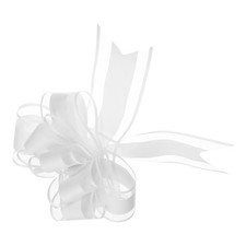 9 inch Large Pull Bow Gift Wrapping Big Organza Bows Ribbon White, 20pcs