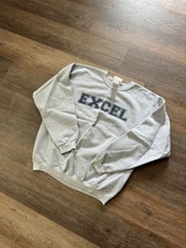 VTG Ultimate Hanes Printpro “EXCEL” Crewneck Sweatshirt Size L Boxy Baggy