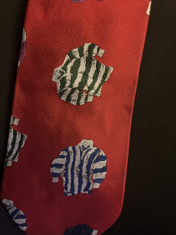 Camisa de Rugby POLO RALPH LAUREN Hecha a Mano EE. UU. 100% Seda Camisetas De Colección Corbata Roja Foto 2 de 4