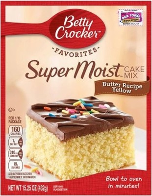 Betty Crocker Favorites Super Moist Butter Recipe Yellow Cake Mix 13.25 oz Box