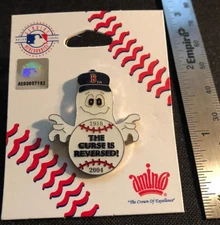 NEW Boston Red Sox Pin The "Babe Ruth" Curse is Reversed! MLB - Butterfly Clasp