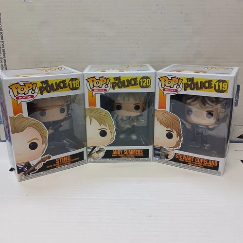 The Police Funko Pop Rocks Complete Set Sting #118 #119 #120 New In Box