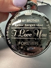 Vintage-Look Engraved To My Brother Birthday Gift Chain Quartz Pocket Watch
