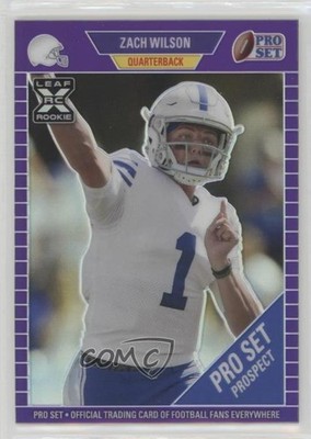 2021 Leaf Pro Set Metal Variation Purple Rainbow 1/5 Zach Wilson Rookie RC 2o7