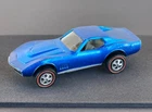 Vintage Hot Wheels Redline 1968 Blue Custom Corvette US - Dark Int., NM! BAM!