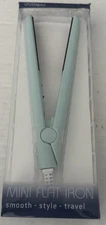 ☀️ Vivaspa TEAL Travel Mini Flat Iron Hair Straightener Ceramic Tourmaline 0.5"