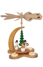 15872 - Richard Glaesser Pyramid - Snowmen Musicians -11"H x 8"W x 8"D