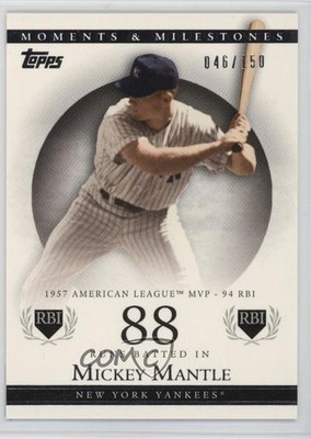2007 Topps Moments & Milestones /150 Mickey Mantle (1957 AL MVP 94 RBI) HOF 1ti6