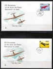 1¢ WONDER'S ~ RAF 50TH ANNIVERSARY ASSOC JERSEY (2) FDC BOTH SHOWN ~ F29