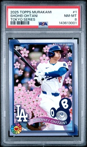 2025 TOPPS TAKASHI MURAKAMI + MLB WORLD TOUR TOKYO SERIES SHOHEI OHTANI PSA 8