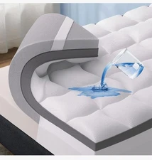 Bedsure 4" Memory Foam Gel Mattress Topper Pad Waterproof Pillowtop Cooling Twin