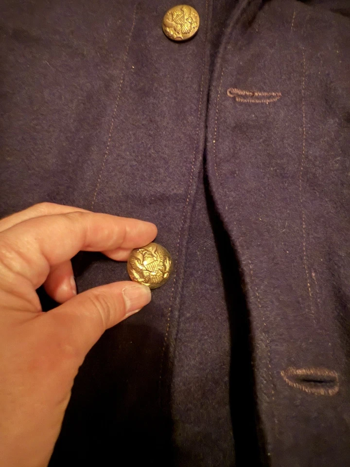 Chaqueta Vintage Guerra Civil Union Shell Reproducción Federal Recreación - Talla XL Foto 4 de 4