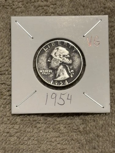 1954 Washington Business Strike Quarter; 90% Constitutional Silver