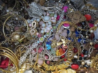 Huge10 lbs. vintage Modern jewelry lot Craft pieces Harvest and wearable