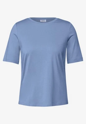 Cecil Basic T-shirt Roundneck in der Farbe Deep Pastel Blue - Bild 1 von 4