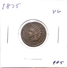 1875 US Indian Head Cent  VG Very Good   (PPT)