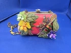 Beautiful Mary Frances Hand Sewn Beaded Butterfly Purse Handbag.    P2