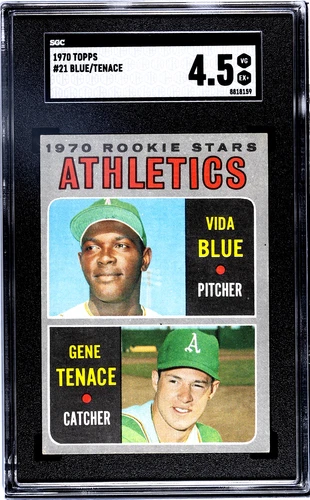 1970 Topps - 1970 Rookie Stars Vida Blue, Gene Tenace #21 (RC) Freshly Graded