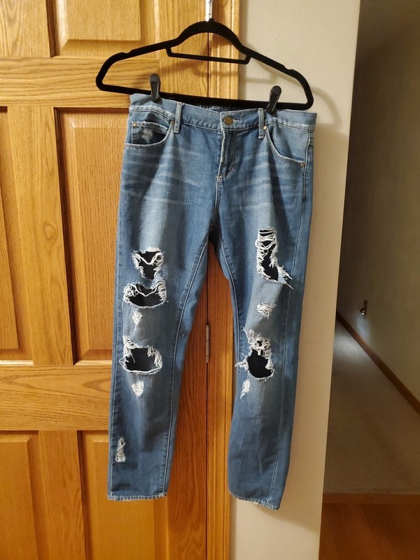 Articles of Society Women's Size 26 Janis Boyfriend Fisk Distressed Jeans