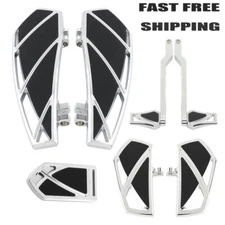 Foot Pegs Floorboards Brake Pad Shifter Lever For Harley Road King Street Glide 