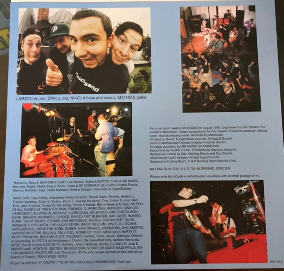 Millencolin - Life on a Plate LP Orange And Clear Cloudy Vinyl New Sealed  - Image 3 of 4