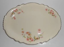VINTAGE Homer Laughlin Company Virginia Rose w/Platinum Platter