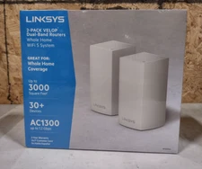 Linksys Velop whole Home WiFi System, 3,000 Sq. ft (AC1300) 1.3Gbps - WHW0102