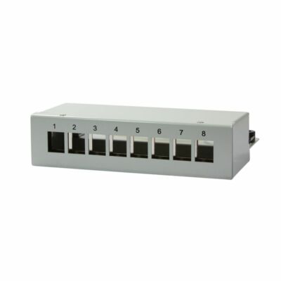 Keystone Panel Verteiler Patchpanel Aufputz Wandmontage Desktop 8 Module RJ45