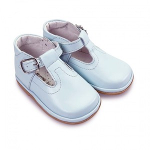 pale blue baby shoes