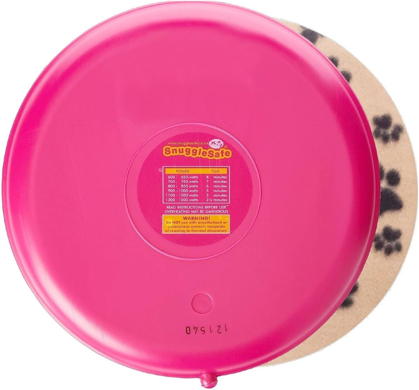 Disc Microwavable Heated Pet Bed.