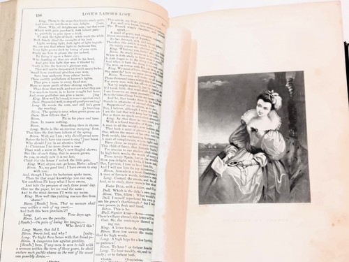 Complete William Shakespeare; Dramatic and Poetical Works (1854 1Vol Leather HC) - Foto 4 di 11