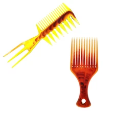 2Pcs Comb Hair Braid Pick Wet Teasing Detangling Detangler Brush Man Texture