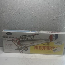 Vintage 1/12 Guillow's WW1 Nieuport II Fighter Balsa/Plastic Model Kit w/ Box
