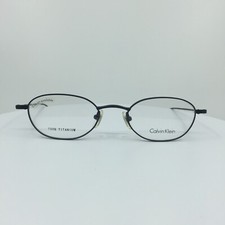 New VINTAGE CALVIN KLEIN Eyeglasses CK 510 100 Titanium Matte Black 50mm Japan