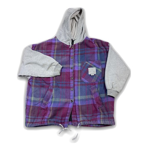 Vintage hoodie quilt lined flannel 