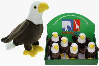 Plush fishing eagle white h 19 cm brown 1017201