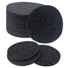 50-Count Facial Sponges Compressed Natural Cellulose Sponge Round Shape Face ...